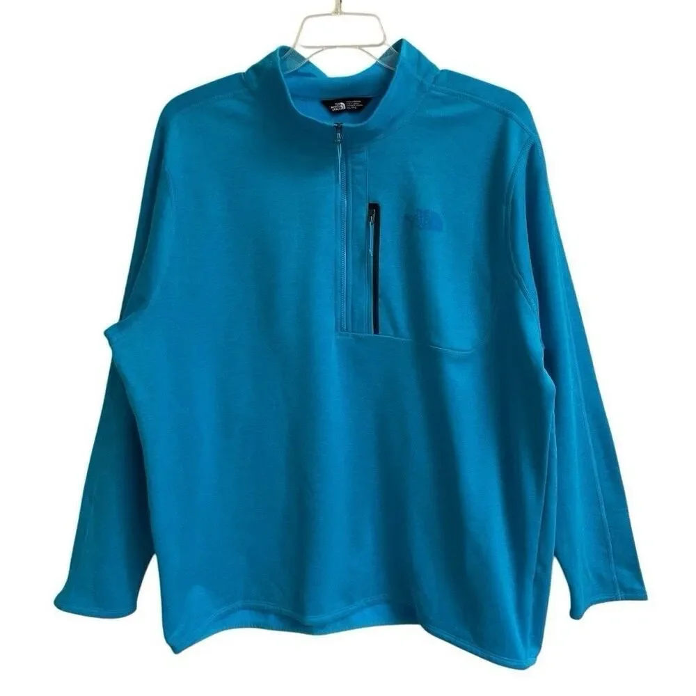The North Face Men's Canyonlands Men’s XXL Full Zip Fleece Jacket Blue Turquoise